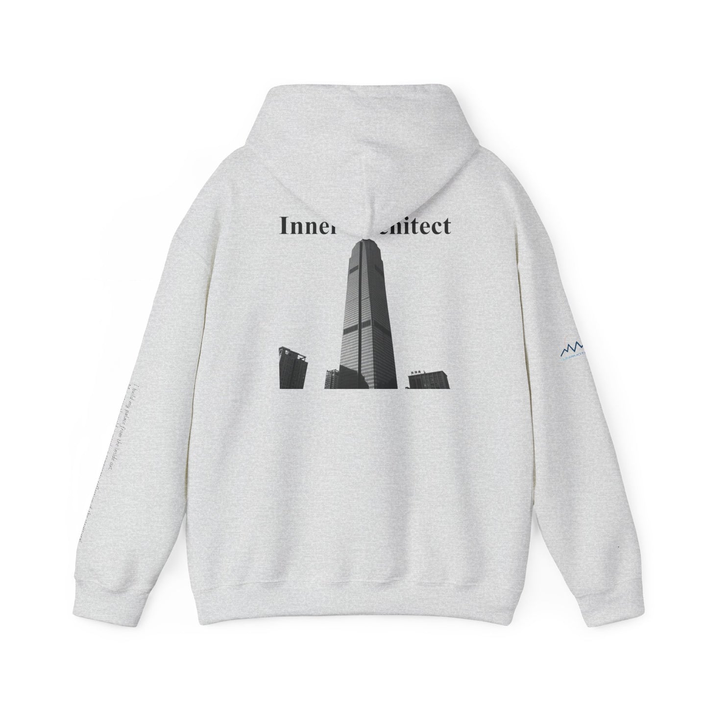 "Inner Architect" Hoodie Sweatshirt- Sleeve Printed Affirmation