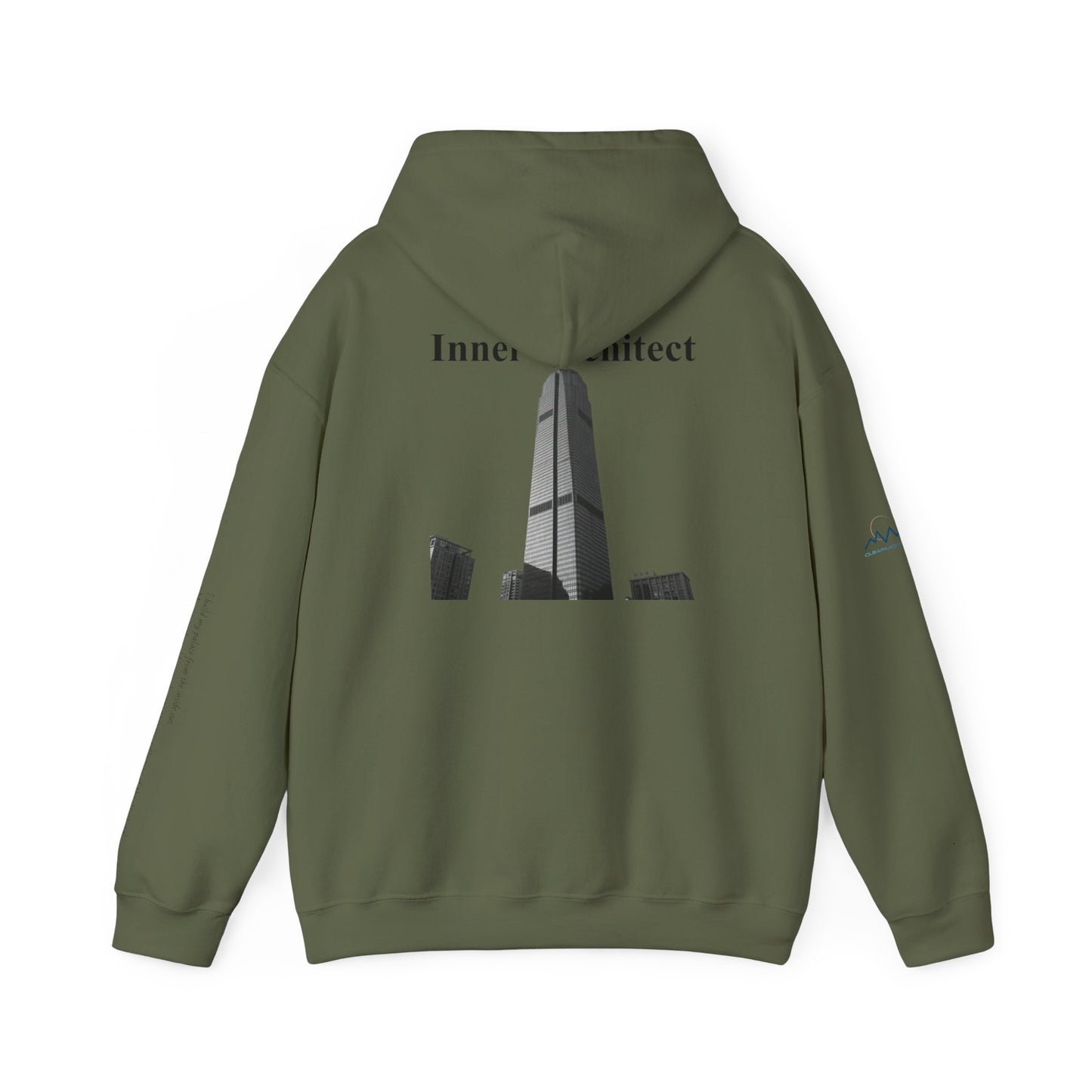"Inner Architect" Hoodie Sweatshirt- Sleeve Printed Affirmation