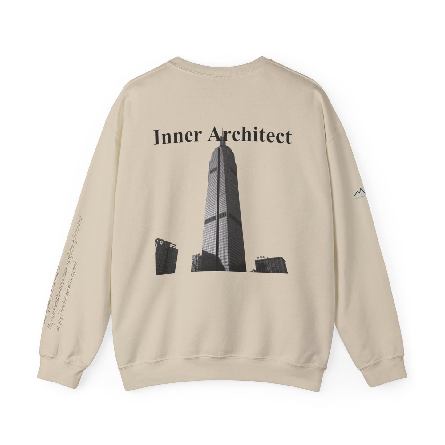 "Inner Architect" Crewneck - Heavyweight Sleeve Print Sweatshirt