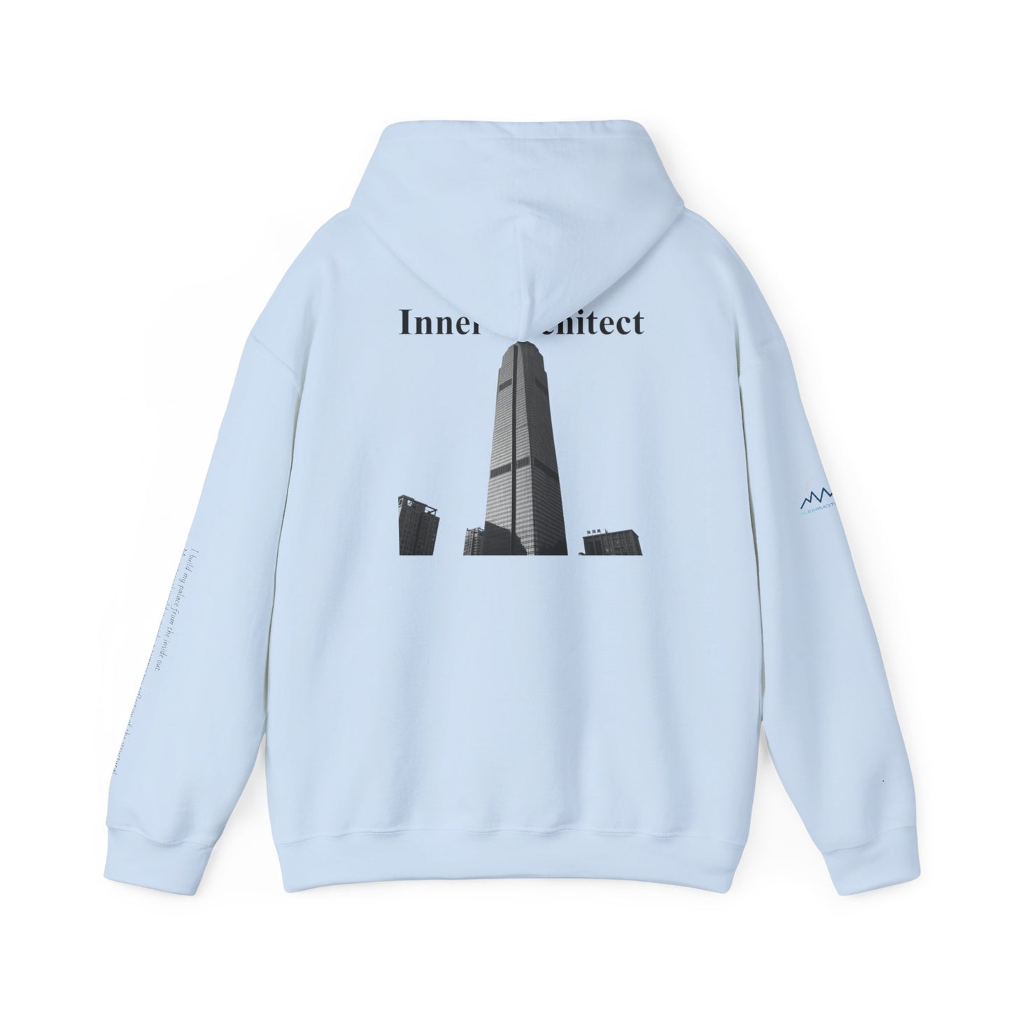 "Inner Architect" Hoodie Sweatshirt- Sleeve Printed Affirmation