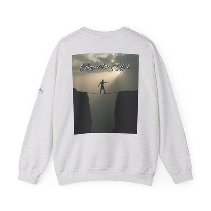 “Alignment > Effort” Crewneck Sweatshirt- Sleeve Print Affirmation