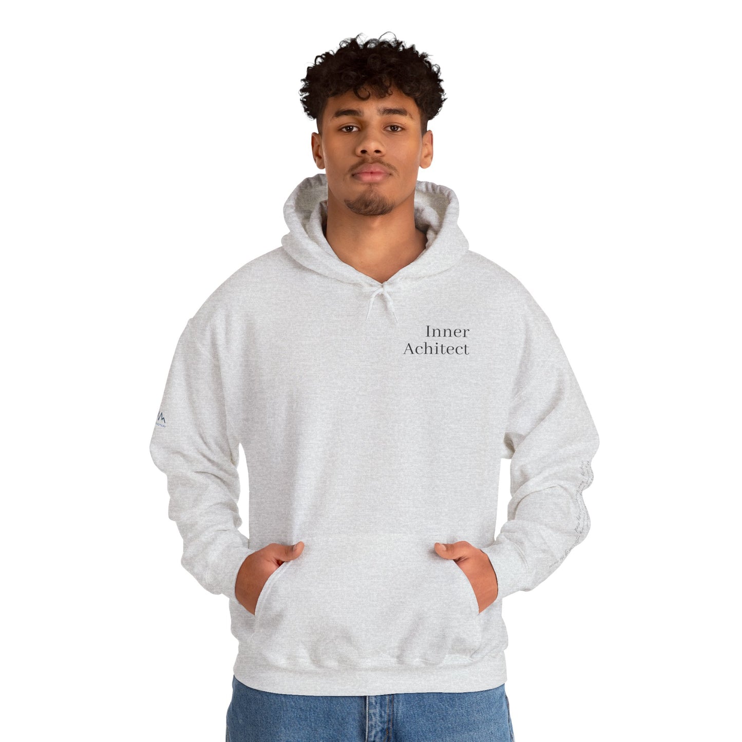 "Inner Architect" Hoodie Sweatshirt- Sleeve Printed Affirmation