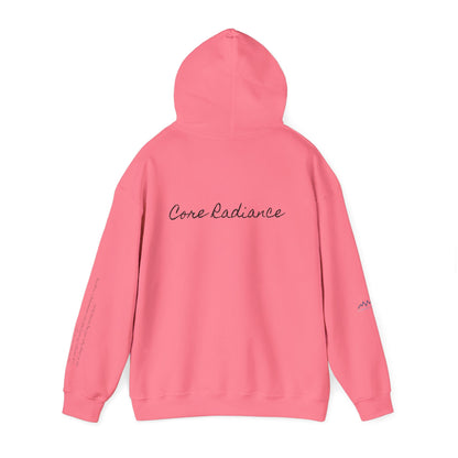 “Core Radiance” Hoodie-  Sleeve Print Affirmation