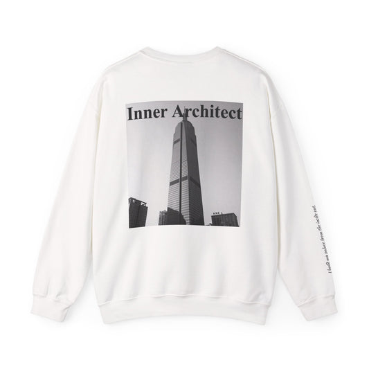 "Inner Architect" Crewneck - Heavyweight Sleeve Print Sweatshirt