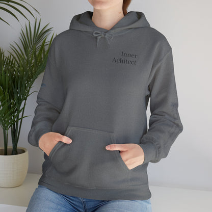 "Inner Architect" Hoodie Sweatshirt- Sleeve Printed Affirmation
