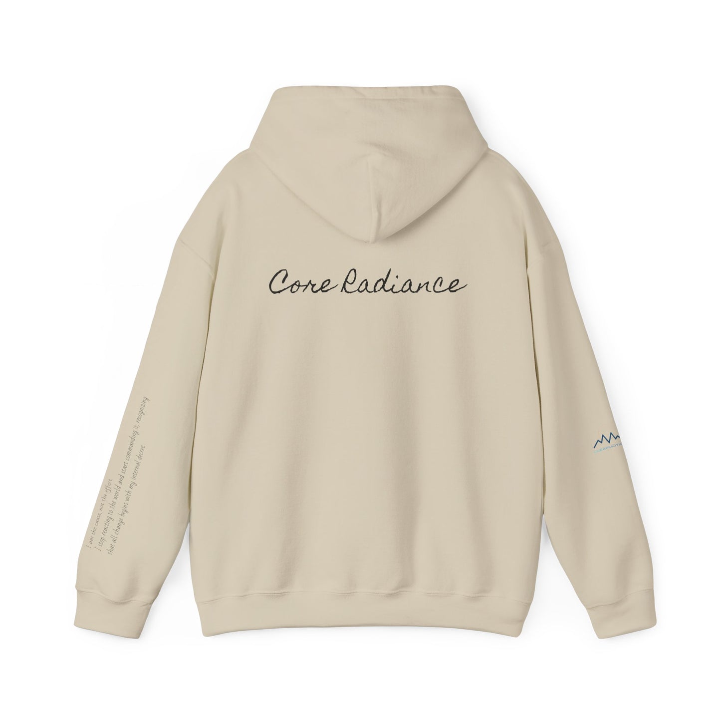 “Core Radiance” Hoodie-  Sleeve Print Affirmation