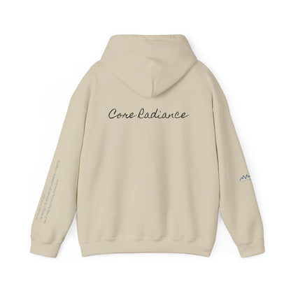 “Core Radiance” Hoodie-  Sleeve Print Affirmation