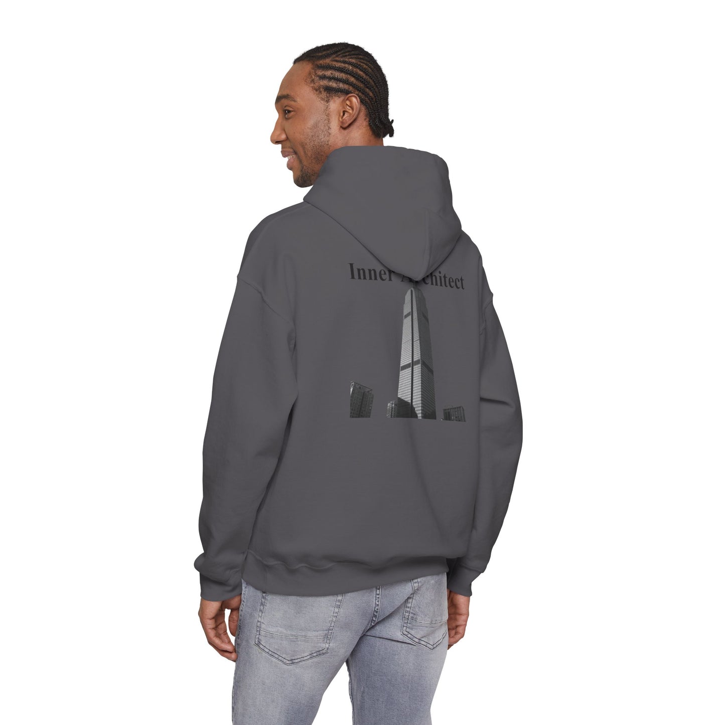 "Inner Architect" Hoodie Sweatshirt- Sleeve Printed Affirmation