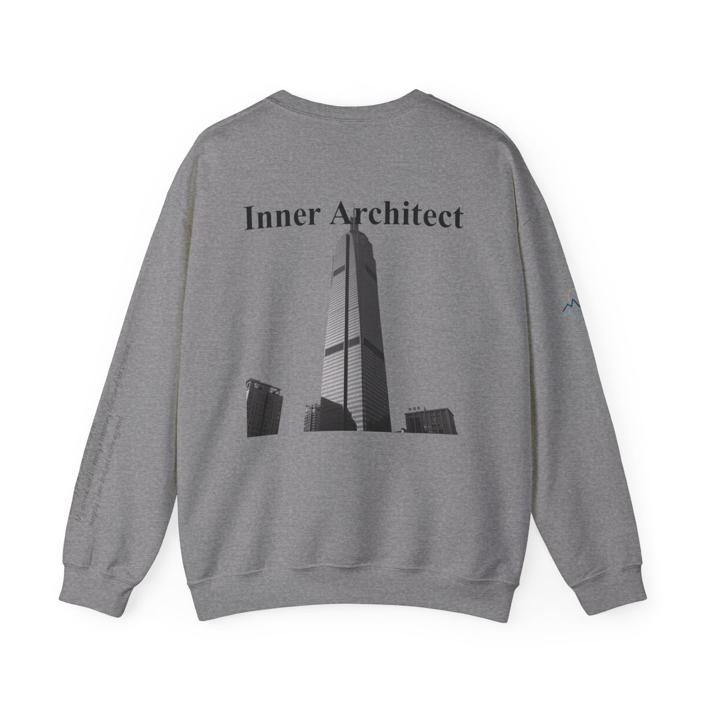 "Inner Architect" Crewneck - Heavyweight Sleeve Print Sweatshirt
