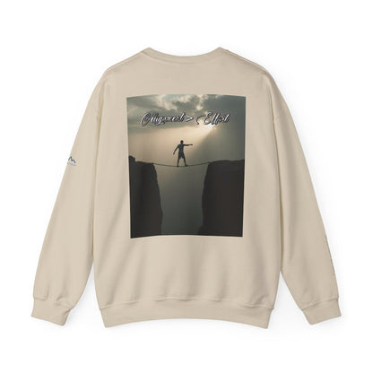 “Alignment > Effort” Crewneck Sweatshirt- Sleeve Print Affirmation