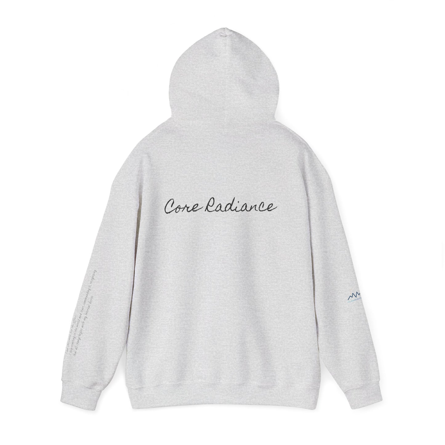 “Core Radiance” Hoodie-  Sleeve Print Affirmation