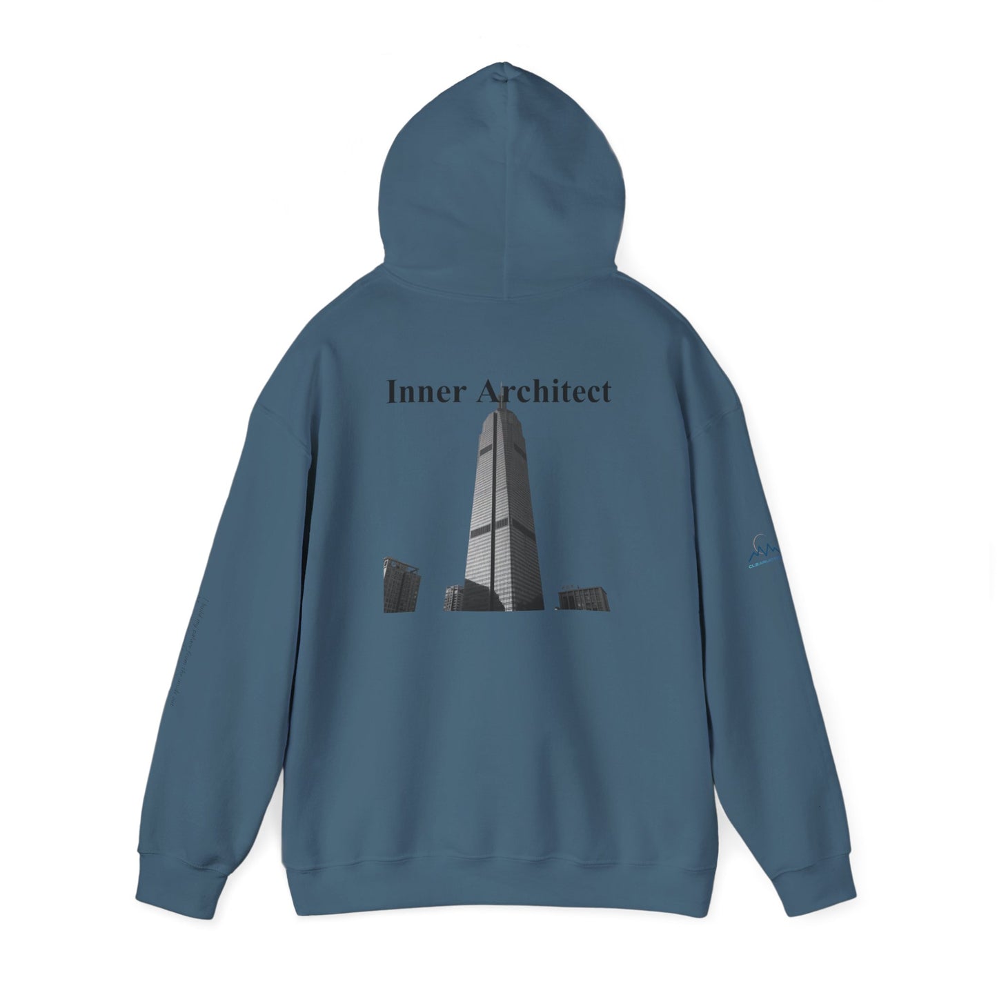 "Inner Architect" Hoodie Sweatshirt- Sleeve Printed Affirmation