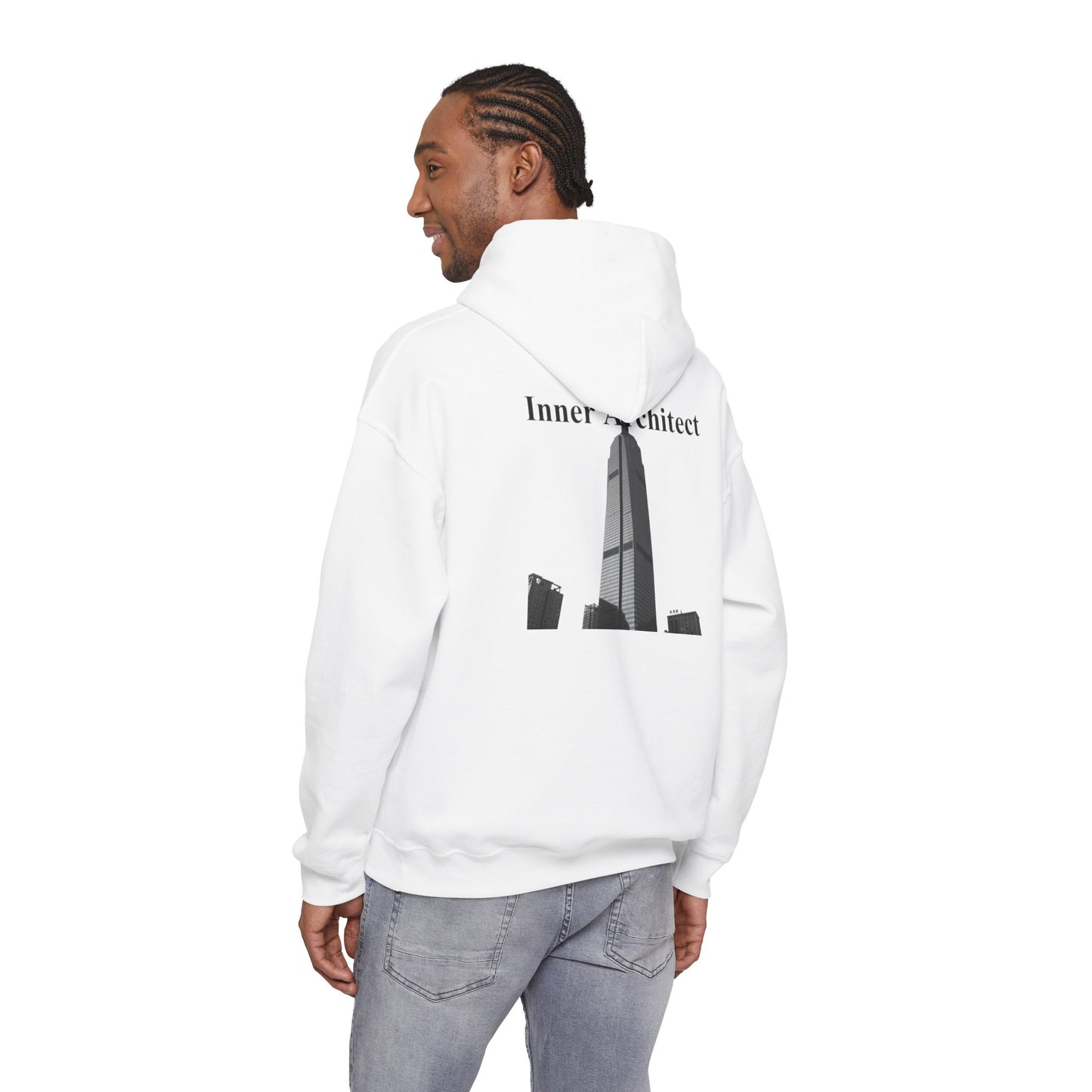 "Inner Architect" Hoodie Sweatshirt- Sleeve Printed Affirmation