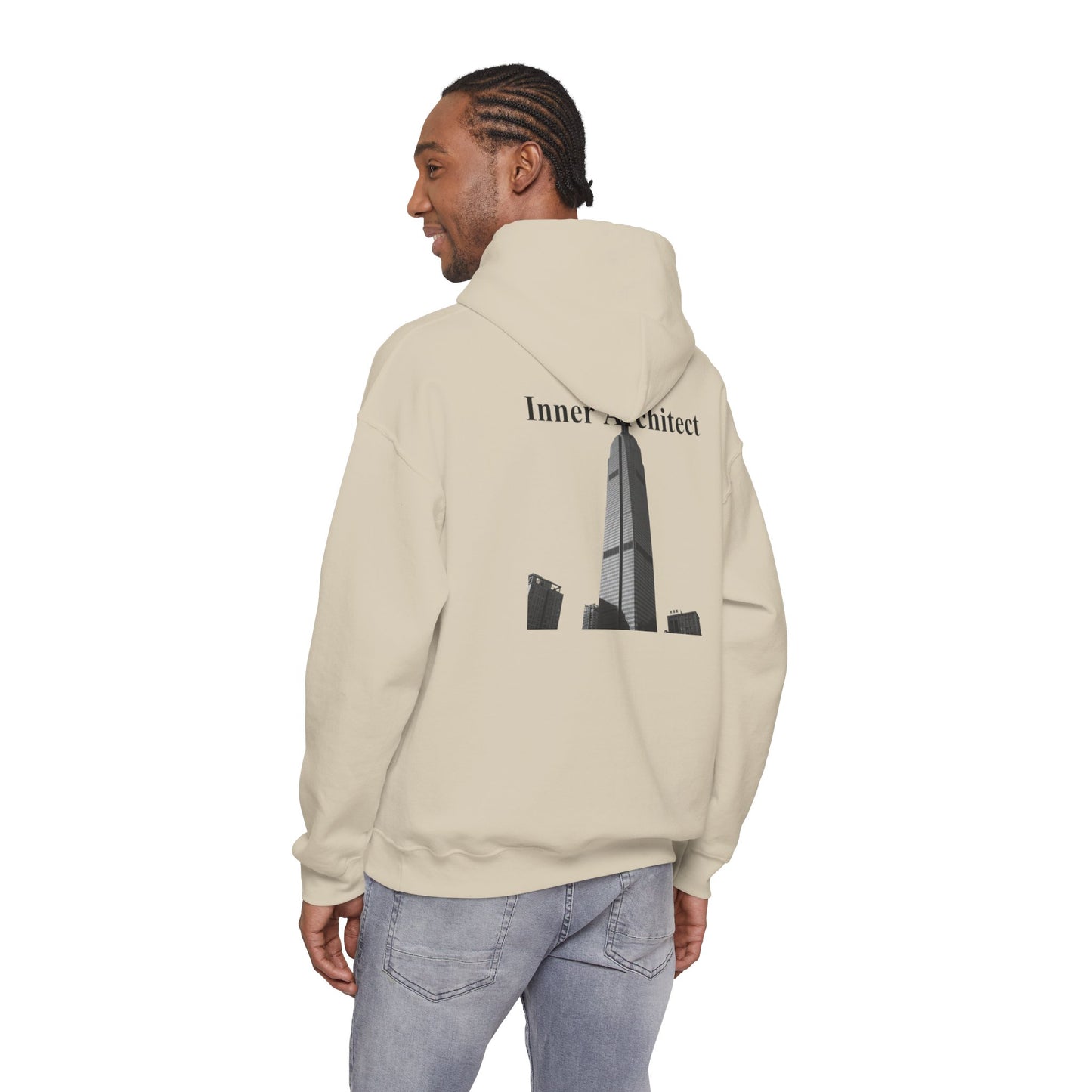 "Inner Architect" Hoodie Sweatshirt- Sleeve Printed Affirmation