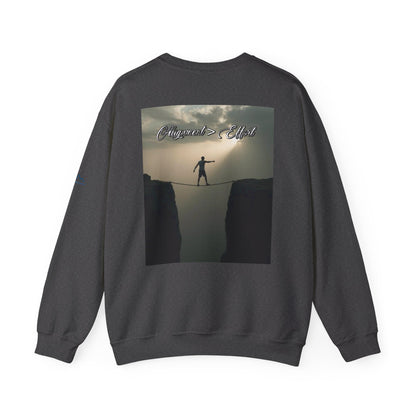“Alignment > Effort” Crewneck Sweatshirt- Sleeve Print Affirmation