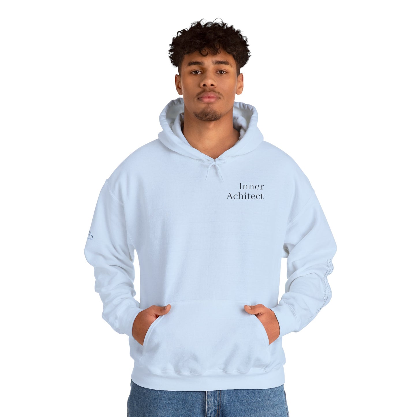 "Inner Architect" Hoodie Sweatshirt- Sleeve Printed Affirmation