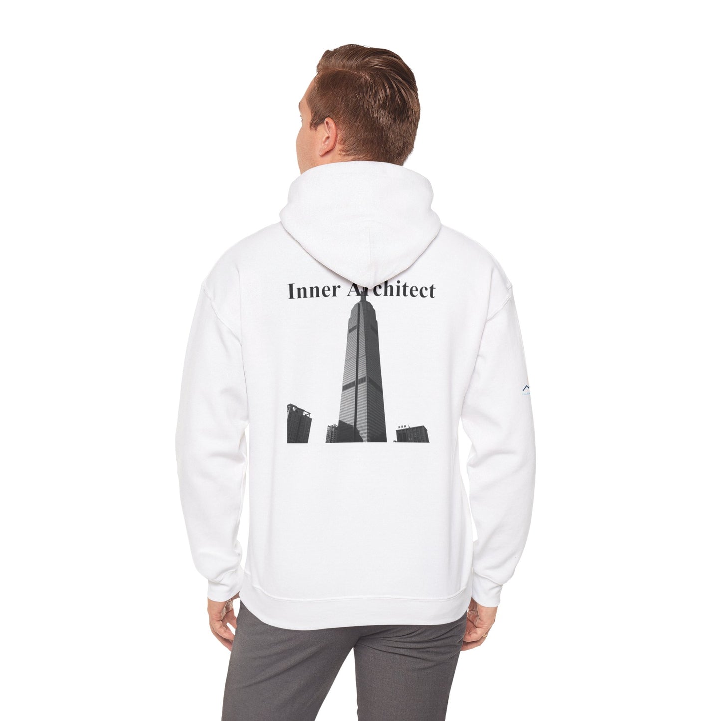 "Inner Architect" Hoodie Sweatshirt- Sleeve Printed Affirmation