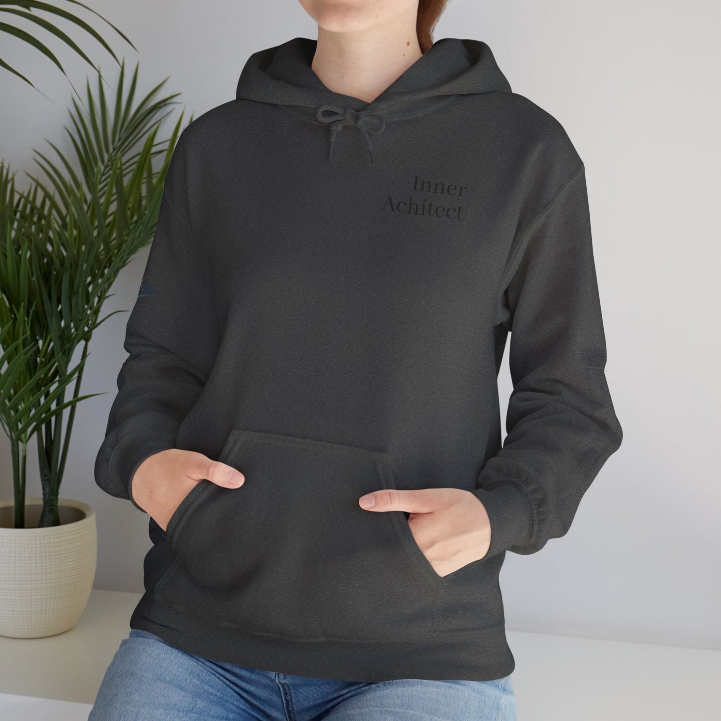 "Inner Architect" Hoodie Sweatshirt- Sleeve Printed Affirmation