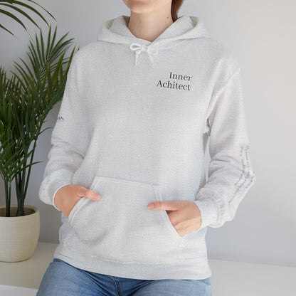 "Inner Architect" Hoodie Sweatshirt- Sleeve Printed Affirmation