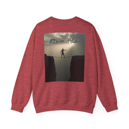 “Alignment > Effort” Crewneck Sweatshirt- Sleeve Print Affirmation