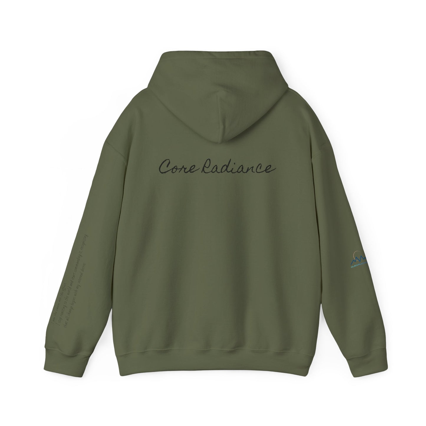 “Core Radiance” Hoodie-  Sleeve Print Affirmation