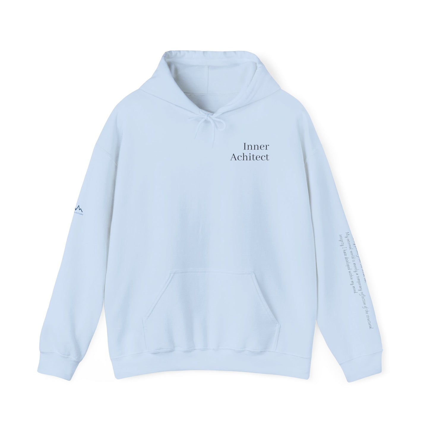 "Inner Architect" Hoodie Sweatshirt- Sleeve Printed Affirmation