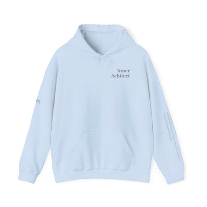 "Inner Architect" Hoodie Sweatshirt- Sleeve Printed Affirmation