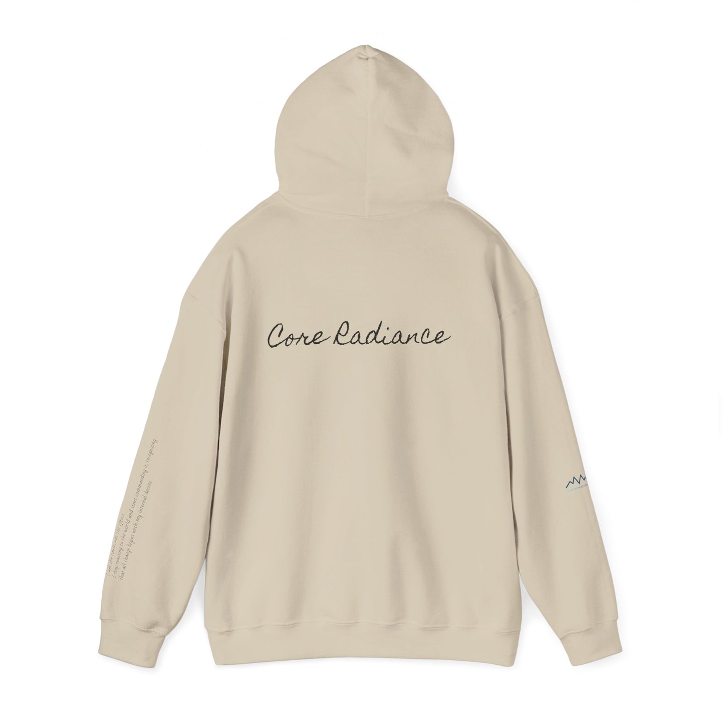 “Core Radiance” Hoodie-  Sleeve Print Affirmation