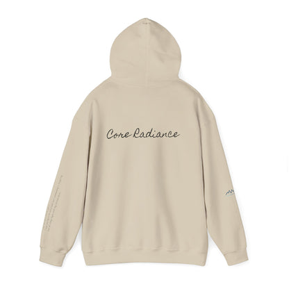 “Core Radiance” Hoodie-  Sleeve Print Affirmation