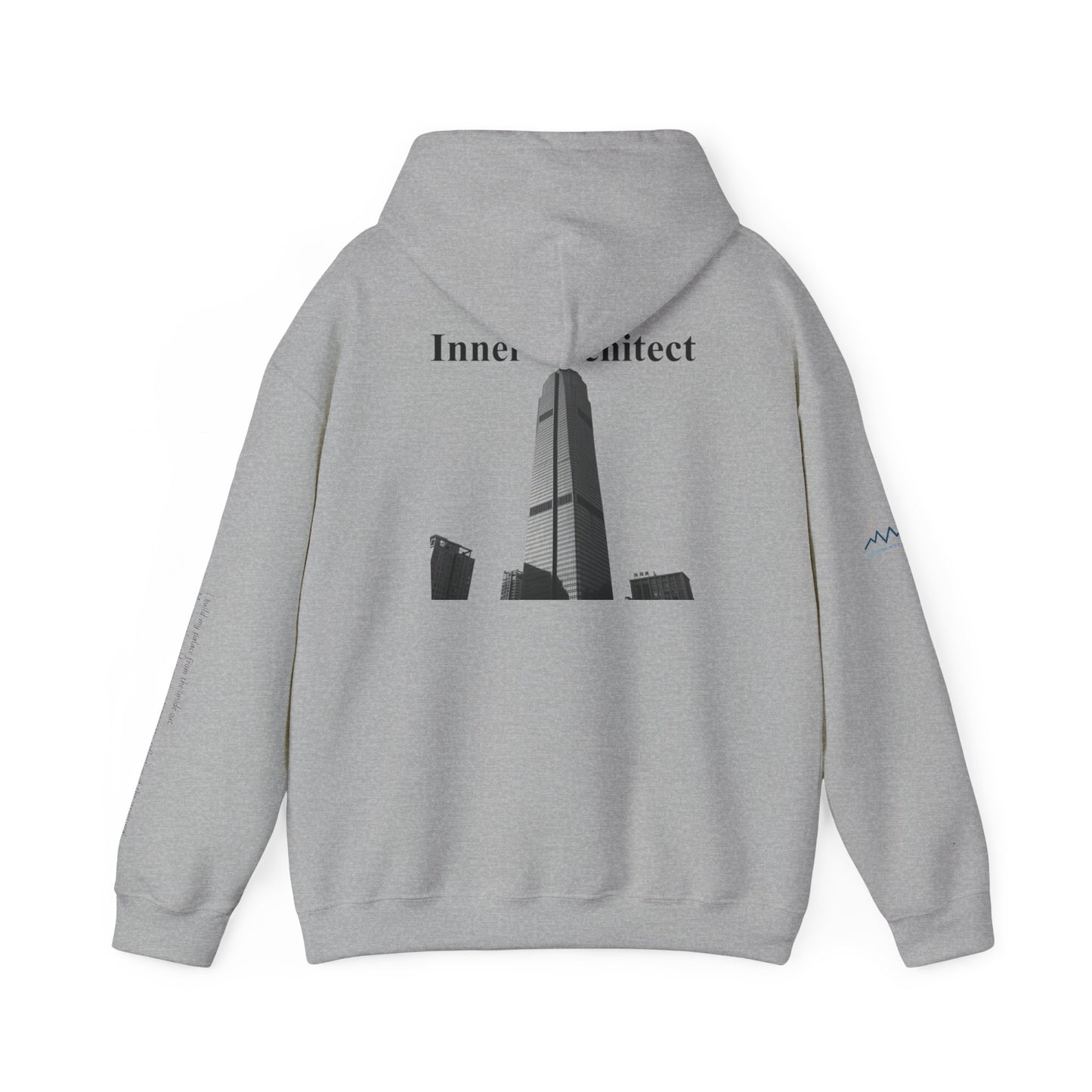 "Inner Architect" Hoodie Sweatshirt- Sleeve Printed Affirmation