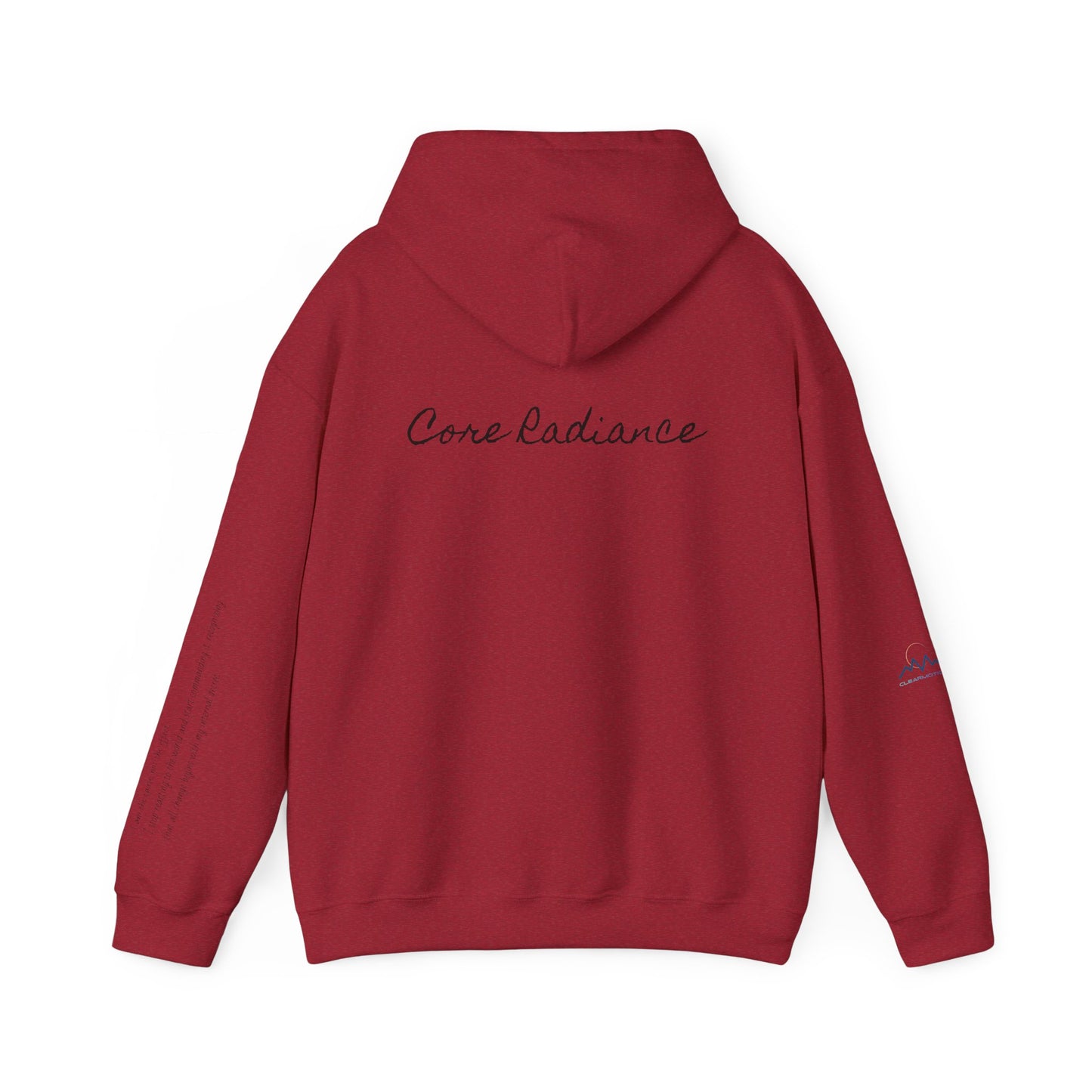 “Core Radiance” Hoodie-  Sleeve Print Affirmation