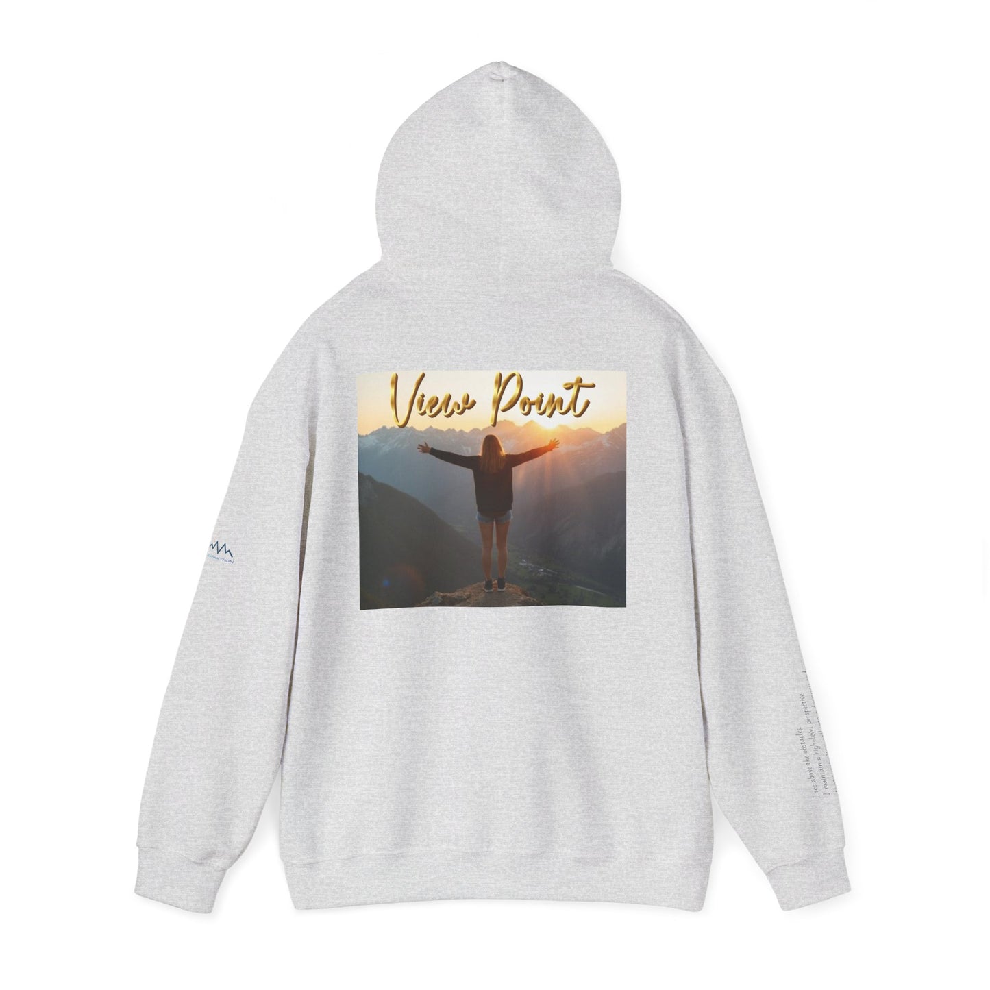 “View Point” Hoodie- Sleeve Print Affirmation