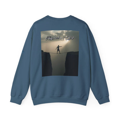 “Alignment > Effort” Crewneck Sweatshirt- Sleeve Print Affirmation
